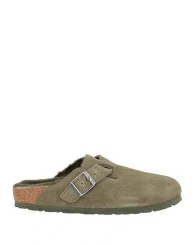 Birkenstock Woman Mules & Clogs Military Green Size 5 Leather