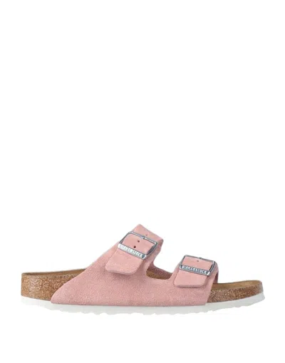 Birkenstock Woman Sandals Antique Rose Size 10 Soft Leather In Pink