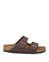 Birkenstock Arizona Double-buckle Slides In Brown