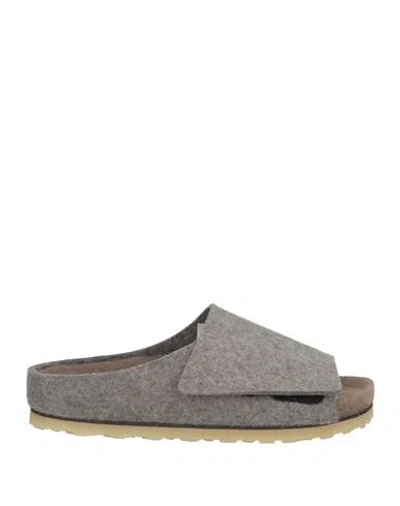 Birkenstock Woman Sandals Grey Size 7 Wool