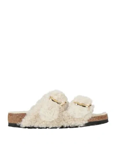 Birkenstock Woman Sandals Ivory Size 7 Shearling In White