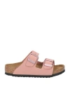 Birkenstock Girls Pink Kids Arizona Two-strap Faux-leather Sandals In Pink
