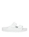 Birkenstock Arizona Eva Womens Slip On Buckle Slide Sandals In White
