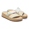 Birkenstock Women's Almina Natural Leather Sandal - Medium/narrow In Natural/white In Multi