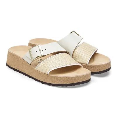 Birkenstock Women's Almina Natural Leather Sandal - Medium/narrow In Natural/white In Multi