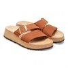 Birkenstock Almina Platform Slide Sandal In Beige