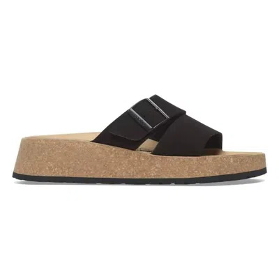 Birkenstock Women's Almina Nubuck Leather Wedge In Black
