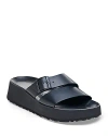 BIRKENSTOCK WOMEN'S ALMINA SLIP ON BUCKLED PLATFORM SLIDE SANDALS