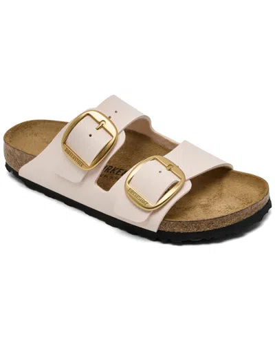Birkenstock Women's Arizona Big Buckle Birkibuc Sandals From Finish Line In Pink