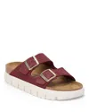 Birkenstock Papillio By  Arizona Exquisite Chunky Slide Sandal In Purple