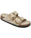 Birkenstock Big Buckle Double Strap Sandals In High Shine Ecru