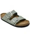 Birkenstock Arizona Bs Womens Buckle Leather Slide Sandals In Pure Sage