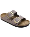 Birkenstock Sandals Round Open Textured Sole Lateral Maxi Buckles In Gray