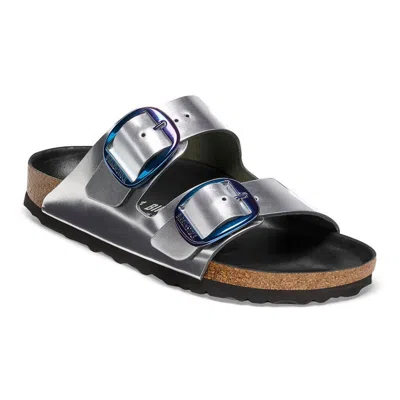 Birkenstock Women's Arizona Big Buckle Sandal In Metallic Silver In Gray