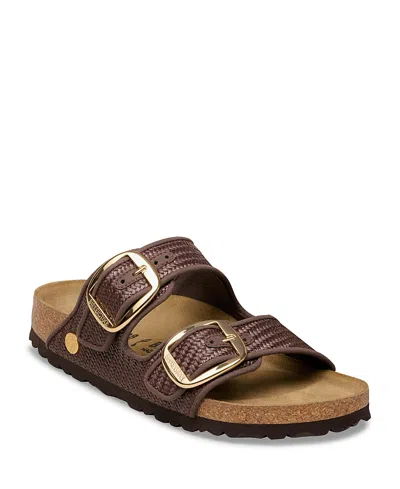 Birkenstock Arizona Big Buckle Raffia Sandals In Animal Print