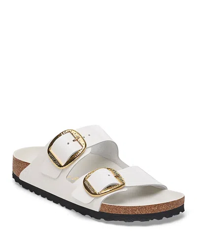 Birkenstock Arizona Big Buckle High-shine Light Rose Slipper - Size S In Neutrals