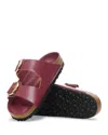 Birkenstock Women's Arizona Big Hammered Buckle Sandals - Exclusive In Burgundy