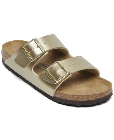 Birkenstock Women's Arizona Birkibuc Casual Sandals From Finish Line In Gold