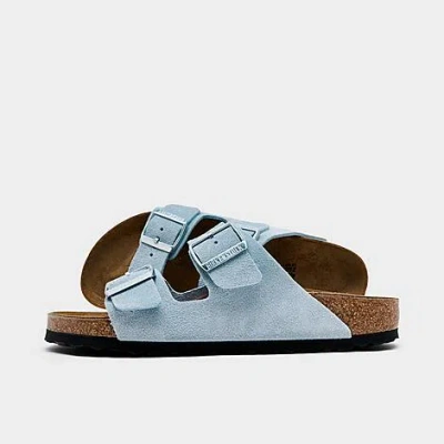 Birkenstock Women's Arizona Birkibuc Sandals (big Kids Sizes Available) Size 41 Leather/suede In Blue