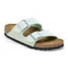 Birkenstock Arizona Nubuck Leather Womens Sandals In Green
