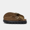 Birkenstock Boston Chunky Platform Clog In Dark Tea