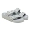Birkenstock Women's Arizona Eva 1 Sandal In Metallic Silver In Multi