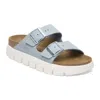 Birkenstock Women Arizona Chunky Platform Sandal - Narrow In Baby Blue In Blue
