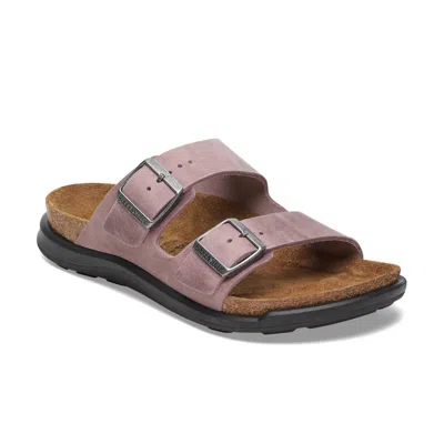 Birkenstock Women's Arizona Cross Town Oiled Leather Sandal - Regular Fit In Lavender In Purple