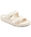 Birkenstock Arizona Eva Womens Slip On Buckle Slide Sandals In Eggshell