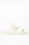 Birkenstock Arizona Eva Womens Slip On Buckle Slide Sandals In White