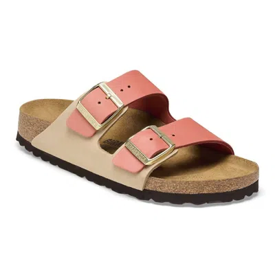 Birkenstock Women's Arizona Nubuck Leather Sandal - Narrow Width In Mars Red/sandcastle In Multi