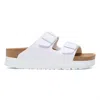 Birkenstock Women's Arizona Pap Flex Platform Sandal In White In White