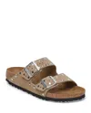 Birkenstock Arizona Stud Slide Sandal In Beige
