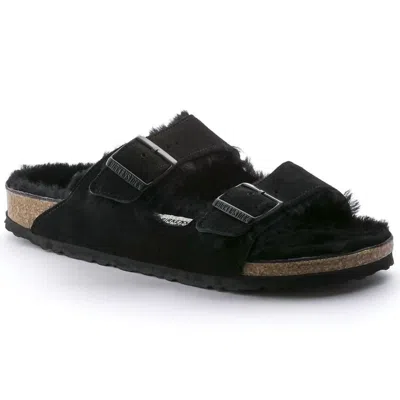 Birkenstock Women's Arizona Shearling Sandals In Black
