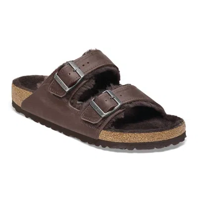 Birkenstock Women's Arizona Shearling Sandals In Habana In Multi