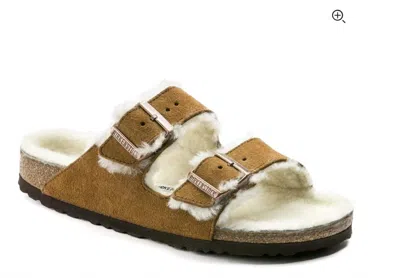 Birkenstock Women's Arizona Shearling Sandals In Mink In Brown