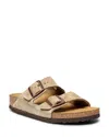 Birkenstock Arizona Camo Slide Sandal In Taupe Suede