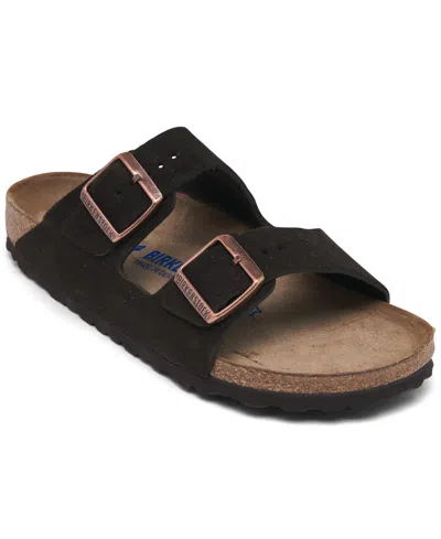 Birkenstock Women's Arizona Soft Footbed Suede Leather Sandals From Finish Line In Brown,mocha