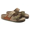 Birkenstock Women Arizona Split Sandals - Narrow In Sandcastle Faded Khaki In Green