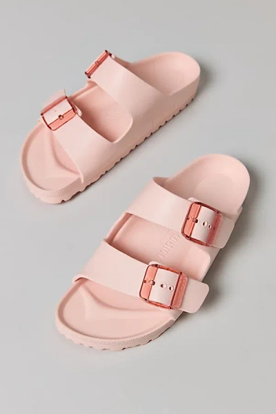 Birkenstock Arizona Stealth Buckle Eva Slide Sandal In Light Rose