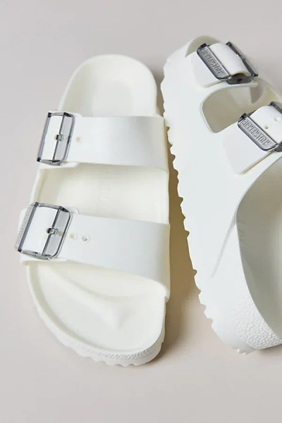 Birkenstock Women's Arizona Stealth Buckle Eva Sandal In White, Women's At Urban Outfitters