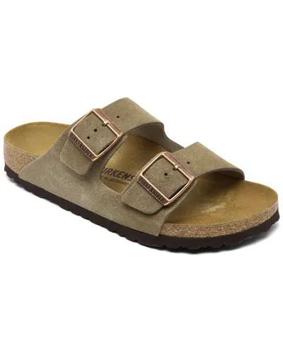 Birkenstock Women's Arizona Suede Leather Sandals From Finish Line In Taupe