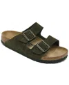 Birkenstock Women's Arizona Suede Leather Sandals From Finish Line In Green