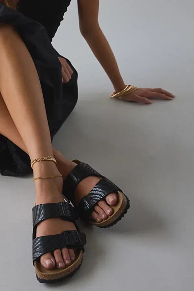Birkenstock Women's Arizona Synthetics Silky Zebra Sandal In Silky Zebra Black, Women's At Urban Outfitters