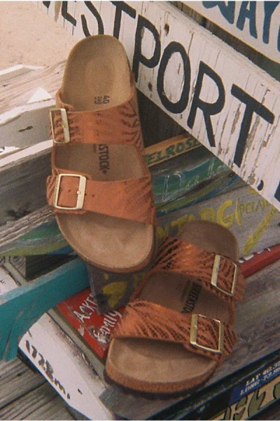 Birkenstock Women's Arizona Synthetics Silky Zebra Sandal In Silky Zebra Pecan, Women's At Urban Outfitters
