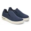 Birkenstock Women's Bend Decon Slip On Shoes In Midnight Canvas In Multi