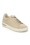 Birkenstock Womens Sandcastle Bend Low Logo-embossed Suede Low-top Trainers In Beige