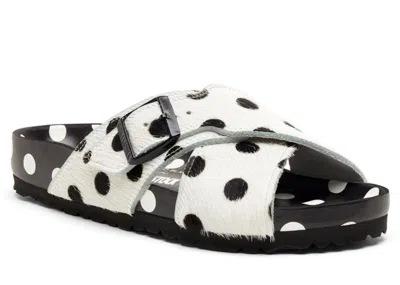 Pre-owned Birkenstock Women's  Rodra Fur Manolo Blahnik Sneakers In Black/white/dot
