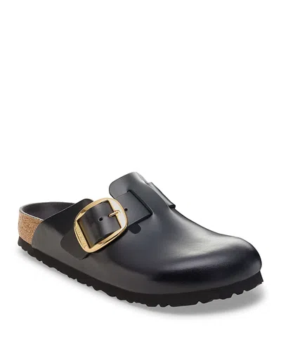 BIRKENSTOCK WOMEN'S BOSTON BIG BUCKLE LEATHER CLOGS