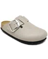 Birkenstock Boston Big Buckle Clogs In Gray